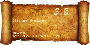 Simon Bodony névjegykártya