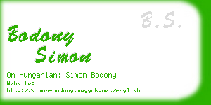 bodony simon business card